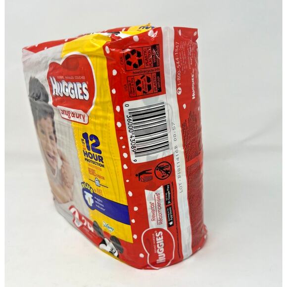 NWT 2012 huggies snug & dry diaper SIZE 4 22-37lbs Disney Baby Mickey Mouse - Picture 6 of 8